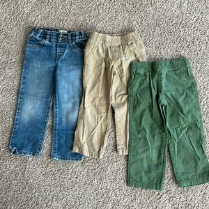 Set of 3 Little Boys Pants size 3T, Carters and The Childrens place